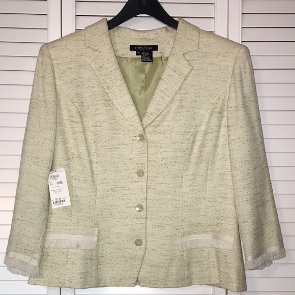 Etcetera blazer, NWT in cream and green - Picture 1 of 8